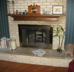 HMI Remodeling-Hoske Maintenance-Installed oak floors; designed, fabricated, finished, and installed oak mantle.